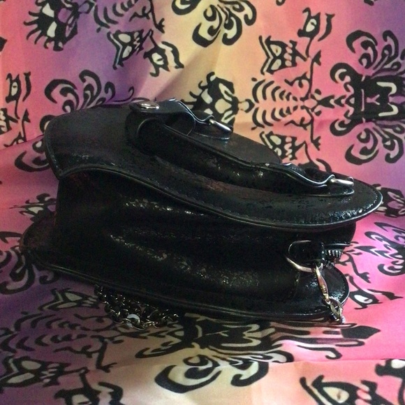 Halloween Gothic Black Heart Purse Small Hand Bag - Picture 5 of 8